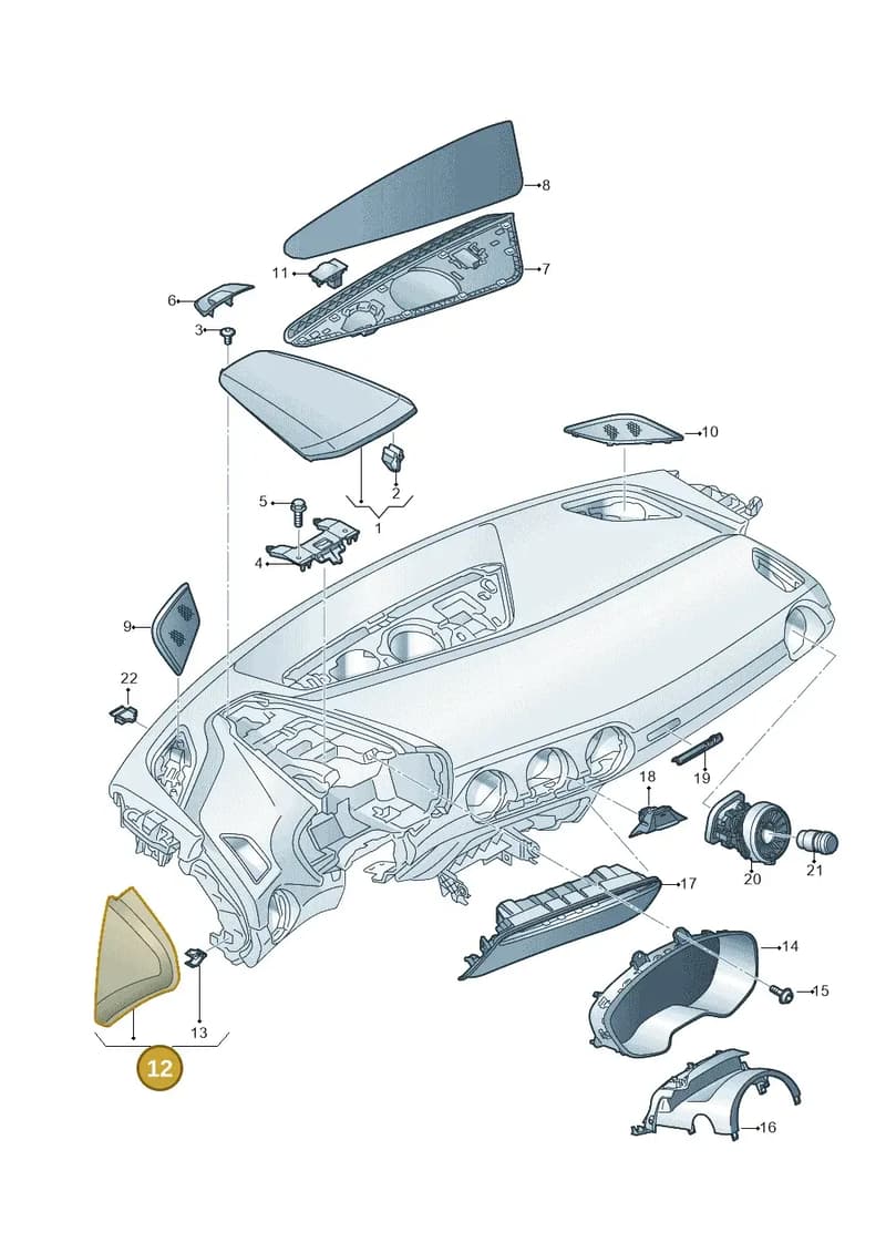 8S0857086B6PS — Audi TT RS (2016-2023) diagram 850857150, position 12