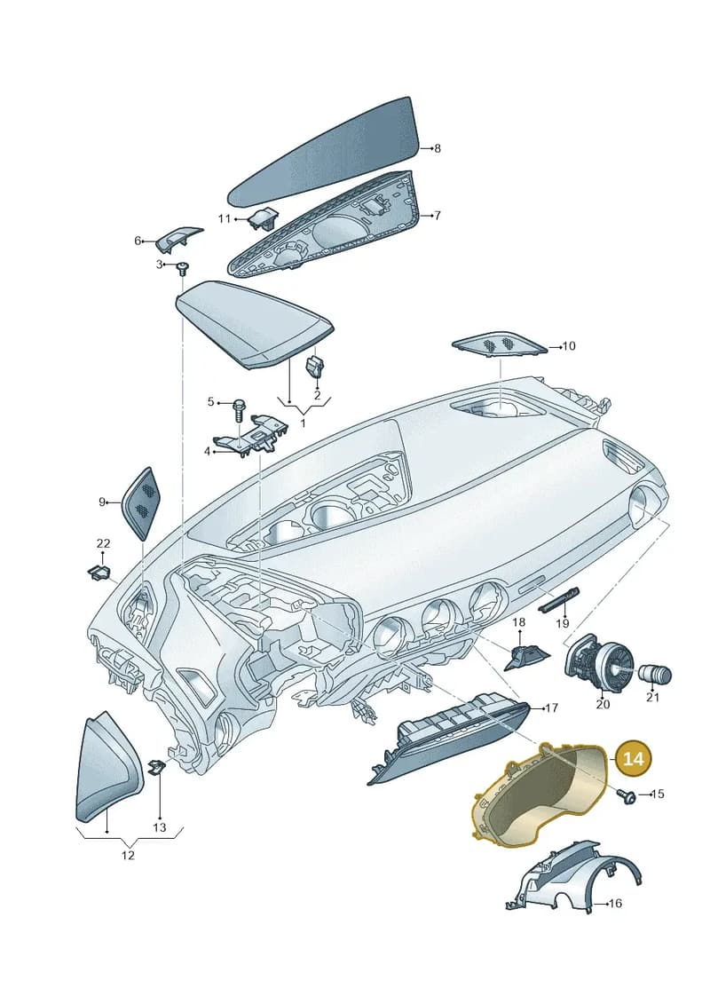 8S0857115SWI — Audi TT RS (2016-2023) diagram 850857150, position 14