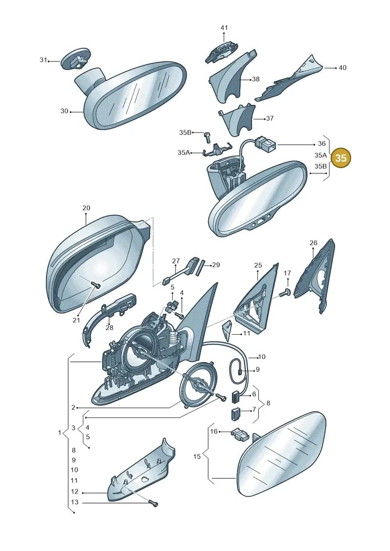 8S0857511G4PK — Audi Q3 (2014-2019) diagram 728857400, position 35