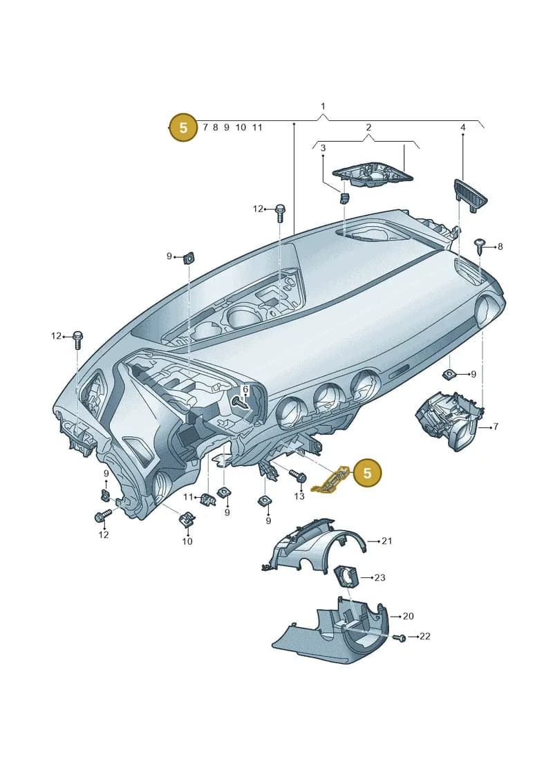 8S08583414PK — Audi TT RS (2016-2023) diagram 850857100, position 5