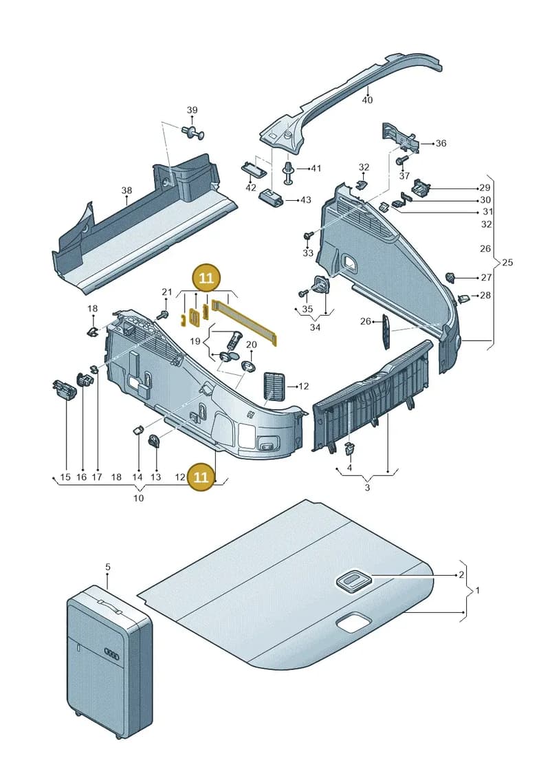 8S08612754PK — Audi TT RS (2016-2023) diagram 850863900, position 11