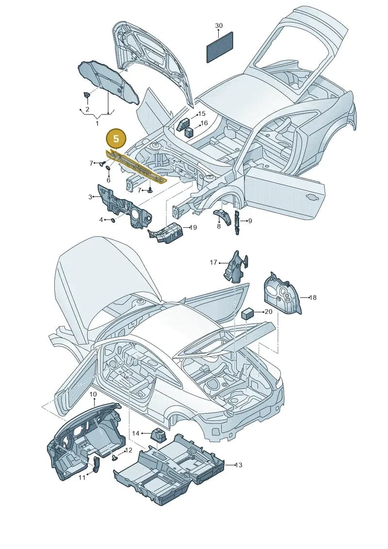 8S0863993A — Audi TTS (2014-2023) diagram 850863200, position 5