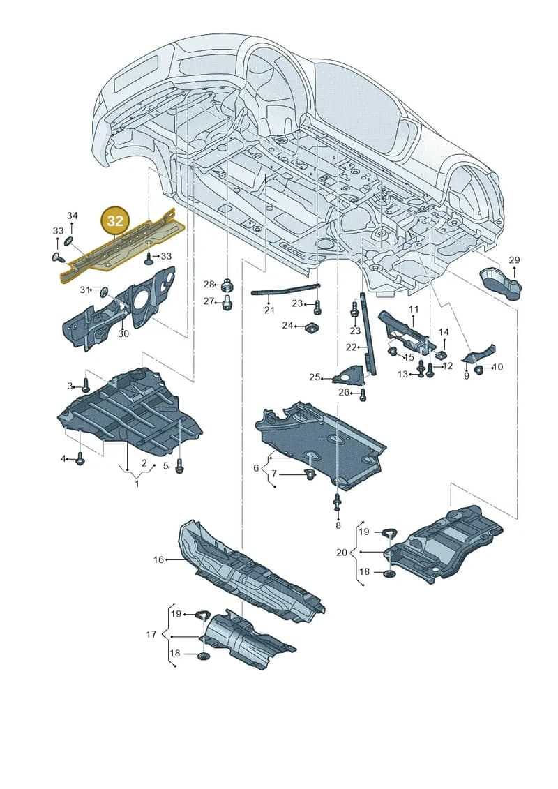 8S0863993A — Audi TT RS (2016-2023) diagram 898825100, position 32