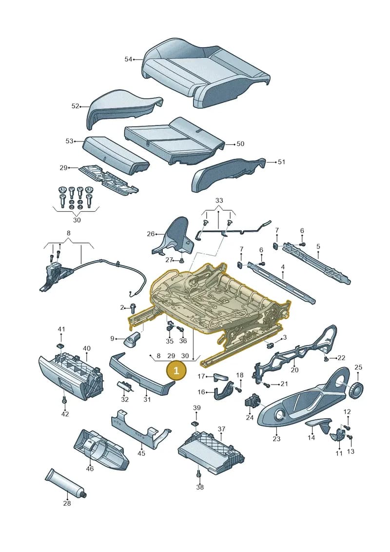 8S0881106M — Audi TTS (2014-2023) diagram 850881000, position 1