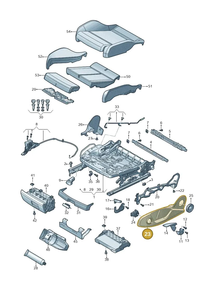 8S0881325AF4PK — Audi TT RS (2016-2023) diagram 850881000, position 23