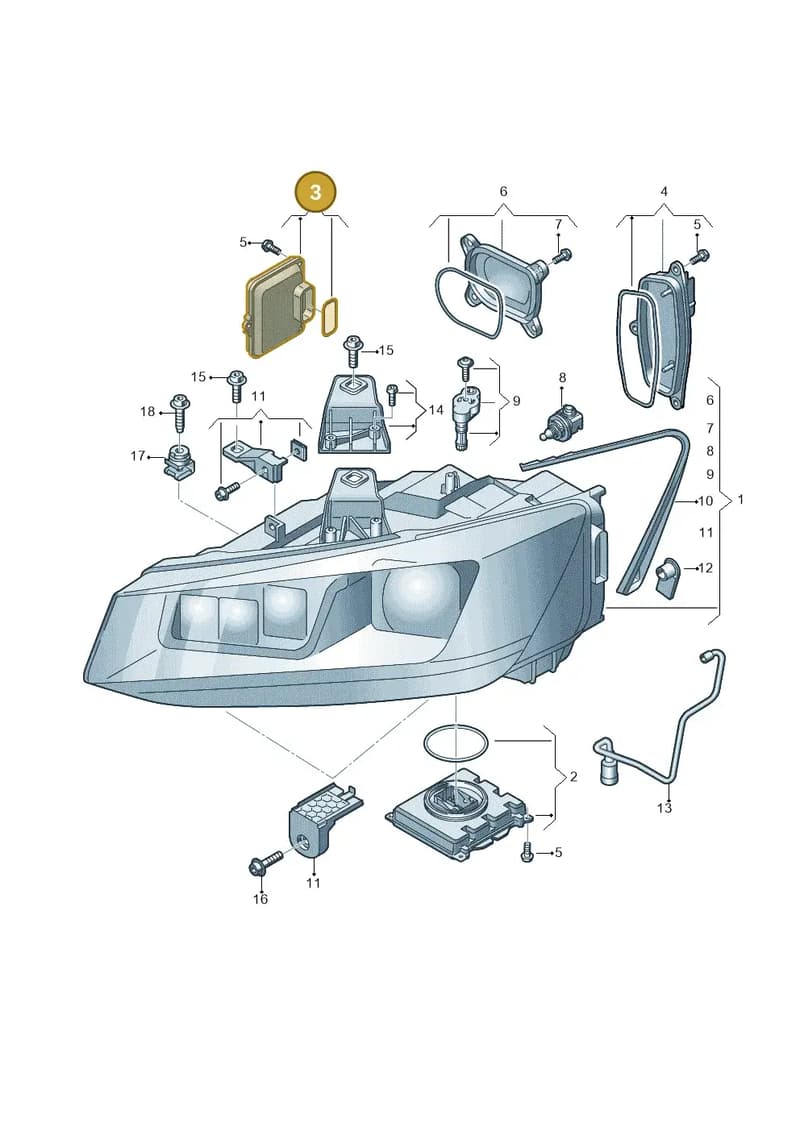 8S0907397D — Audi Q2 (2016-2025) diagram 803941050, position 3