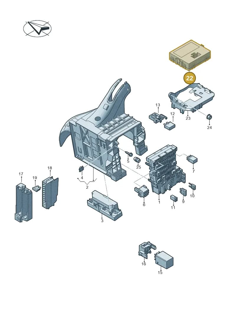 8S0907468F — Audi A3 Limousine 2.0 (2017-2021) diagram 745937000, position 22