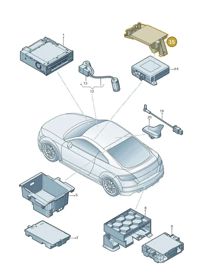 8S0907493 — Audi TT RS (2016-2023) diagram 850035550, position 15