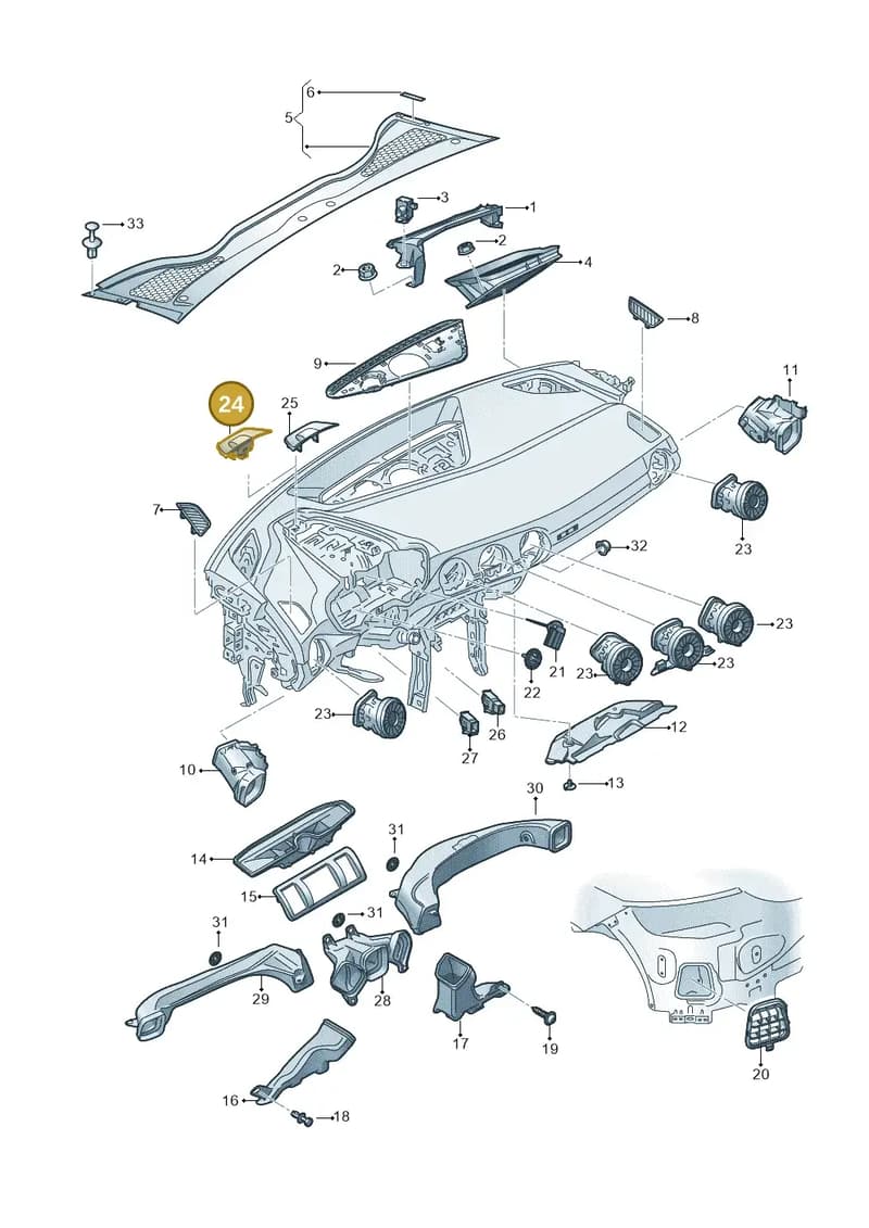 8S09075394PK — Audi TT RS (2016-2023) diagram 850819300, position 24