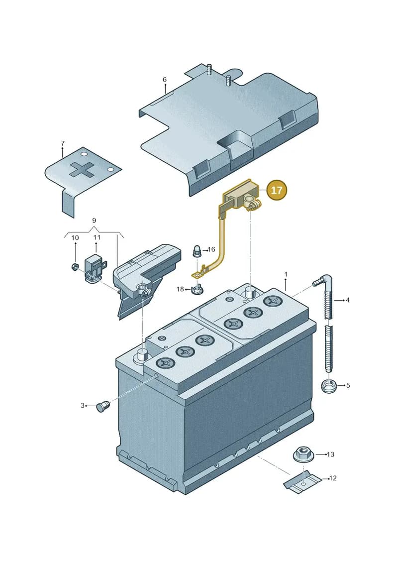 8S0915181B — Audi A7 Sportback (2014-2018) diagram 609915000, position 17