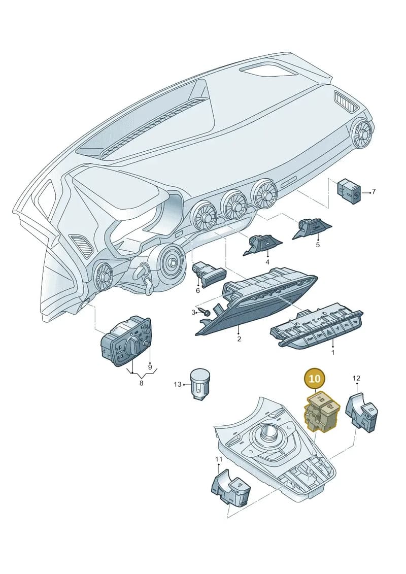 8S0927225 — Audi TT RS (2016-2023) diagram 850941500, position 10