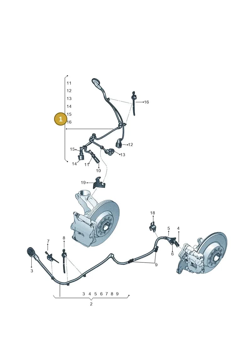 8S0927903B — Audi TT RS (2016-2023) diagram 898927100, position 1