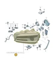 8S0941043G Audi Head Light for Gas Discharge Lamp