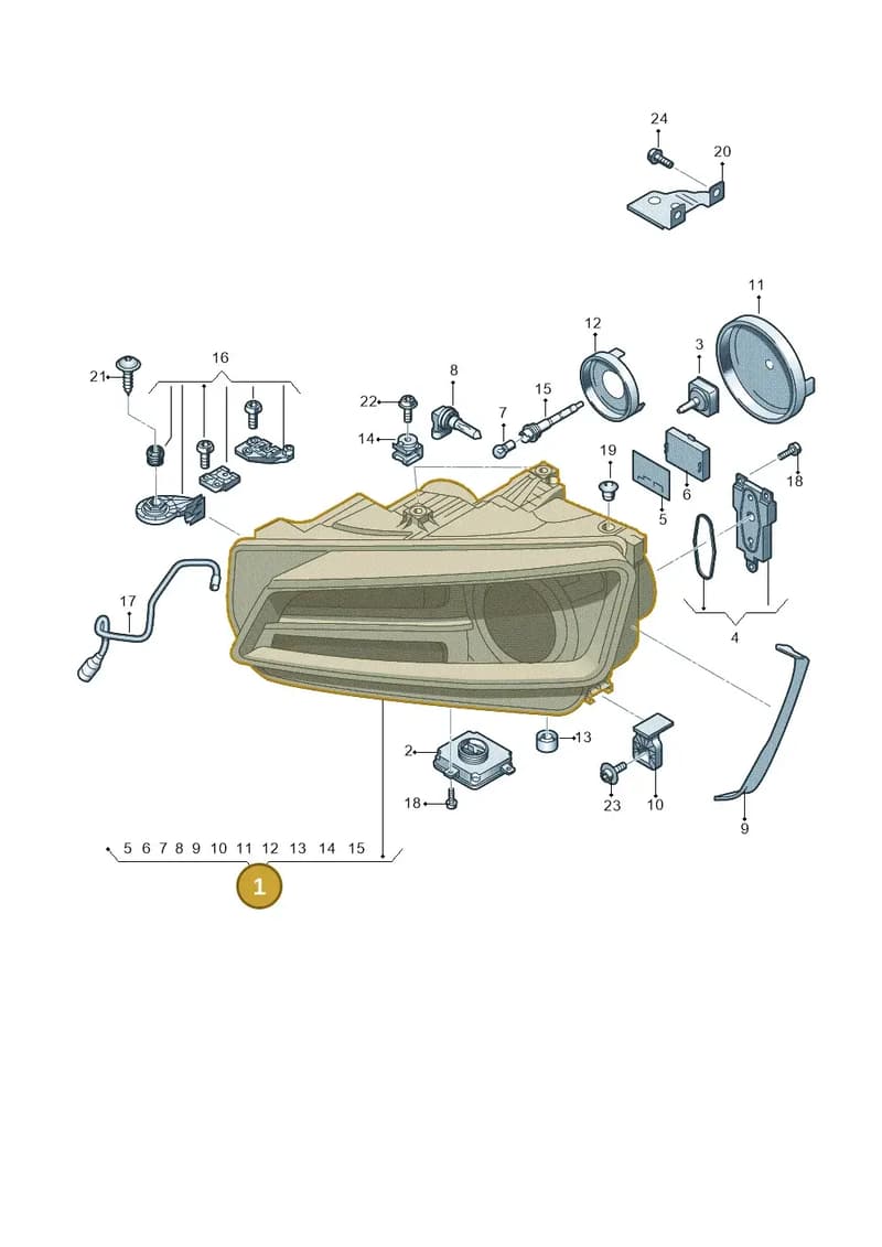 8S0941044G — Audi TT RS (2016-2023) diagram 850941000, position 1