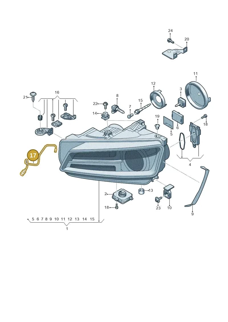 8S0941717B — Audi TT RS (2016-2023) diagram 850941000, position 17