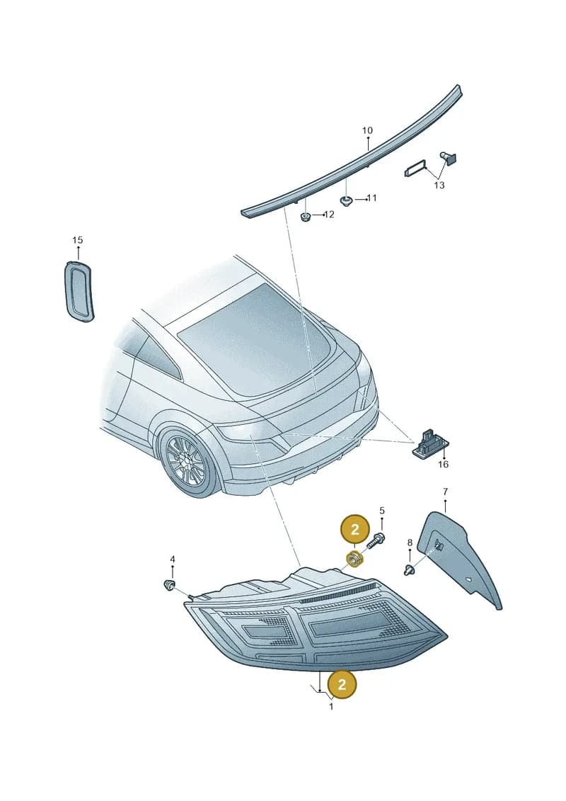 8S0945181 — Audi TT RS (2016-2023) diagram 850945000, position 2