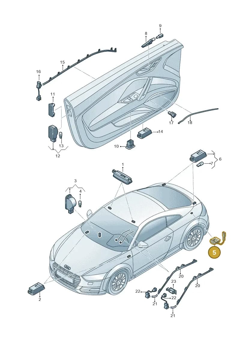 8S0947122 — Audi TT RS (2016-2023) diagram 850947100, position 5
