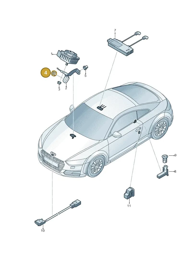 8S0951257 — Audi TT RS (2016-2023) diagram 850951400, position 4