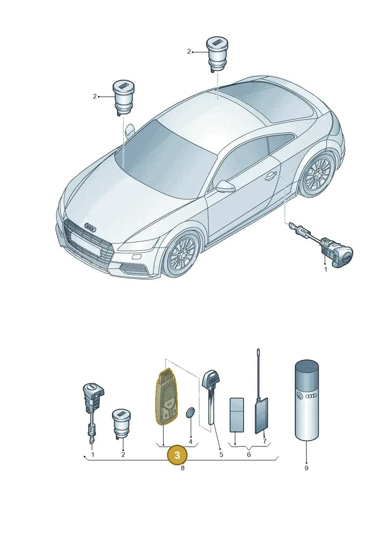 8S0959754BCROH — Audi TTS (2014-2023) diagram 850837110, position 3