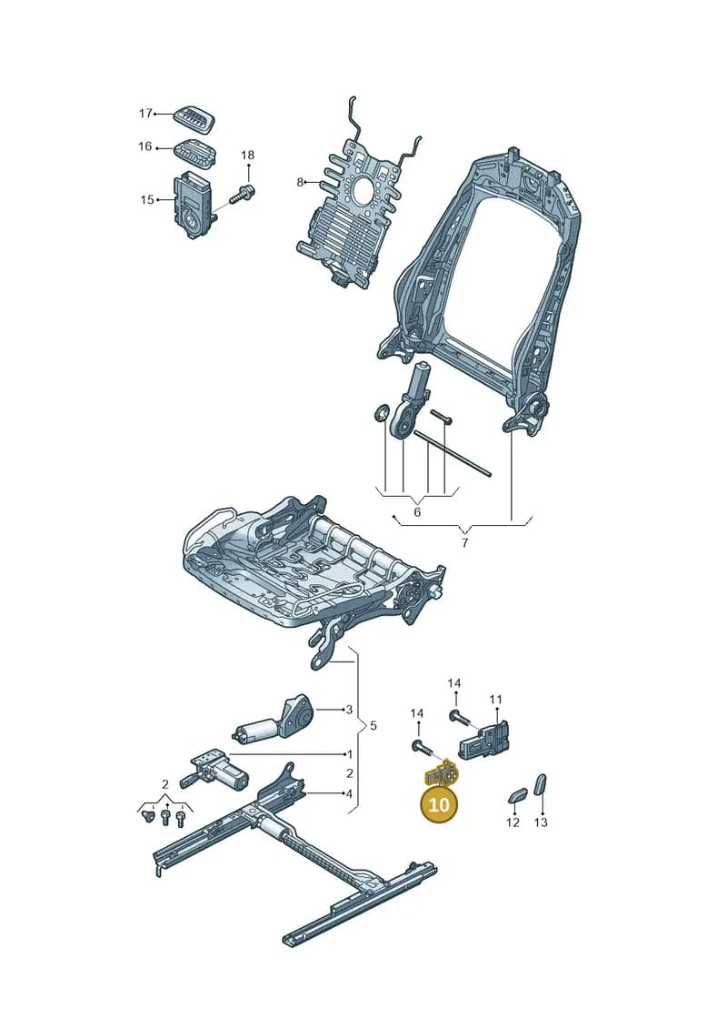 8S09597774PK — Audi TT RS (2016-2023) diagram 850959200, position 10