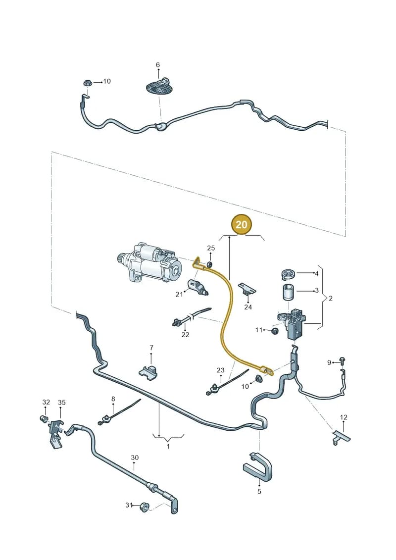 8S0971228K — Audi TT RS (2016-2023) diagram 898972000, position 20