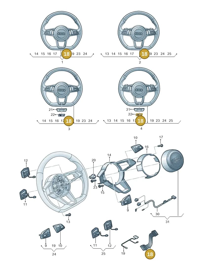 8S0971589A — Audi TTS (2014-2023) diagram 850419000, position 18