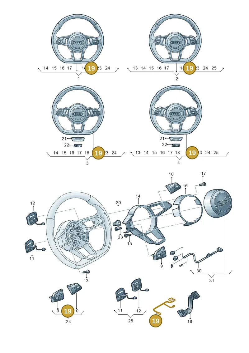 8S0971589 — Audi TTS (2014-2023) diagram 850419000, position 19