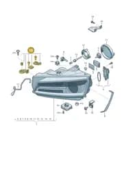 8S0998121 Audi Repair Kit for Headlamp Housing