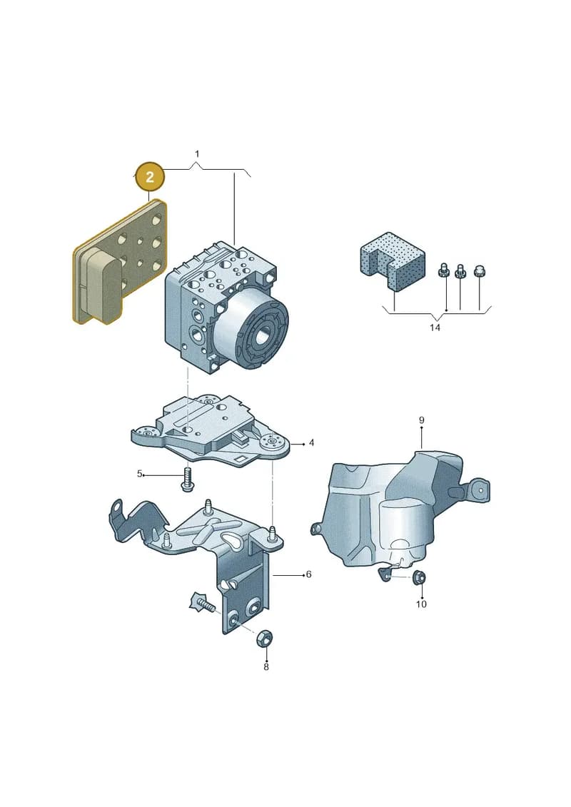 8S0998375D — Audi TTS (2014-2023) diagram 898614100, position 2