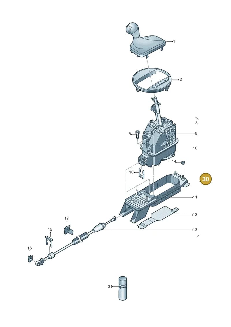8S1713023P — Audi TTS (2014-2023) diagram 850713100, position 30