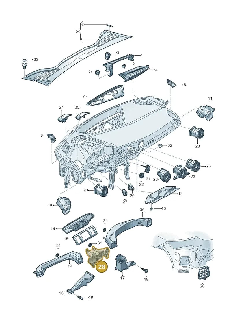 8S1819409 — Audi TT RS (2016-2023) diagram 850819300, position 28
