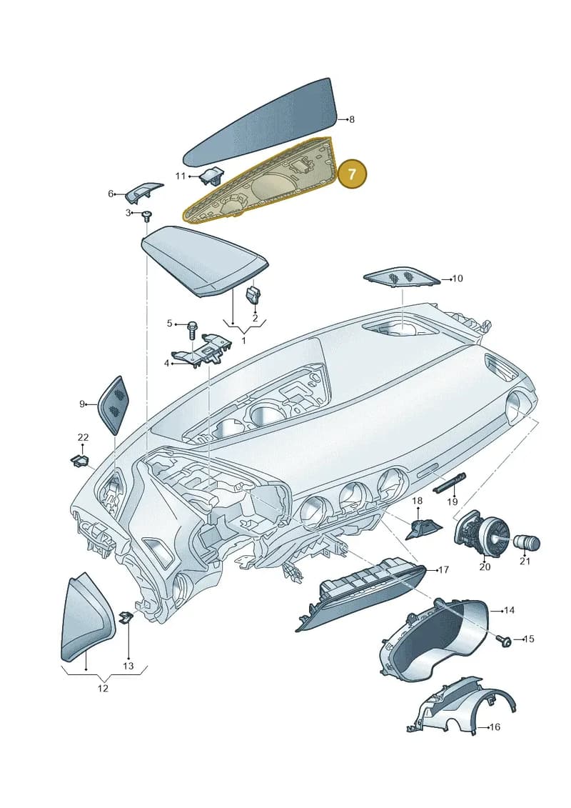 8S1819635A6PS — Audi TT RS (2016-2023) diagram 850857150, position 7