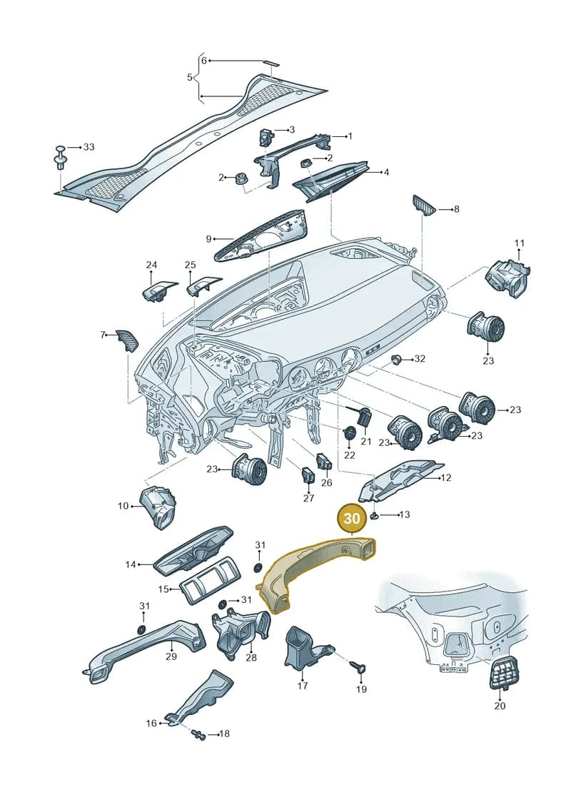 8S1819656 — Audi TT RS (2016-2023) diagram 850819300, position 30