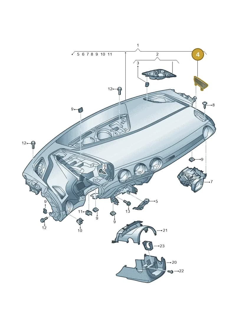 8S18197946PS — Audi TT RS (2016-2023) diagram 850857100, position 4