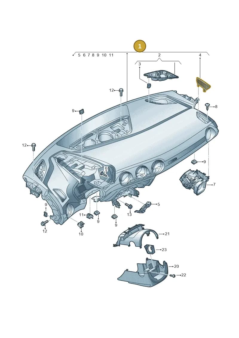 8S1857001R24A — Audi TTS (2014-2023) diagram 850857100, position 1