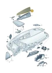 8S18573676PS Audi Cover for Loudspeaker (Soul Black 6PS)