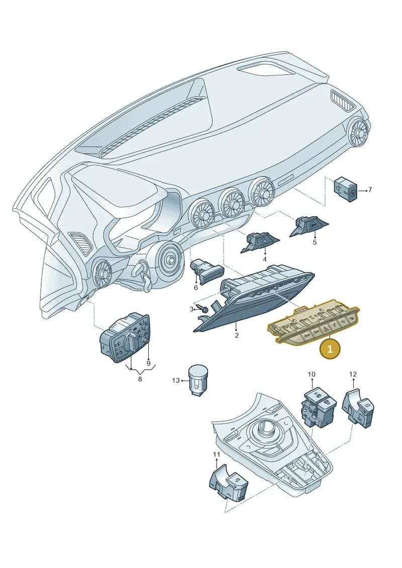 8S1925301L — Audi TTS (2014-2023) diagram 850941500, position 1