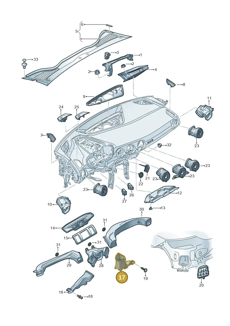 8S2819152 — Audi TT RS (2016-2023) diagram 850819300, position 17