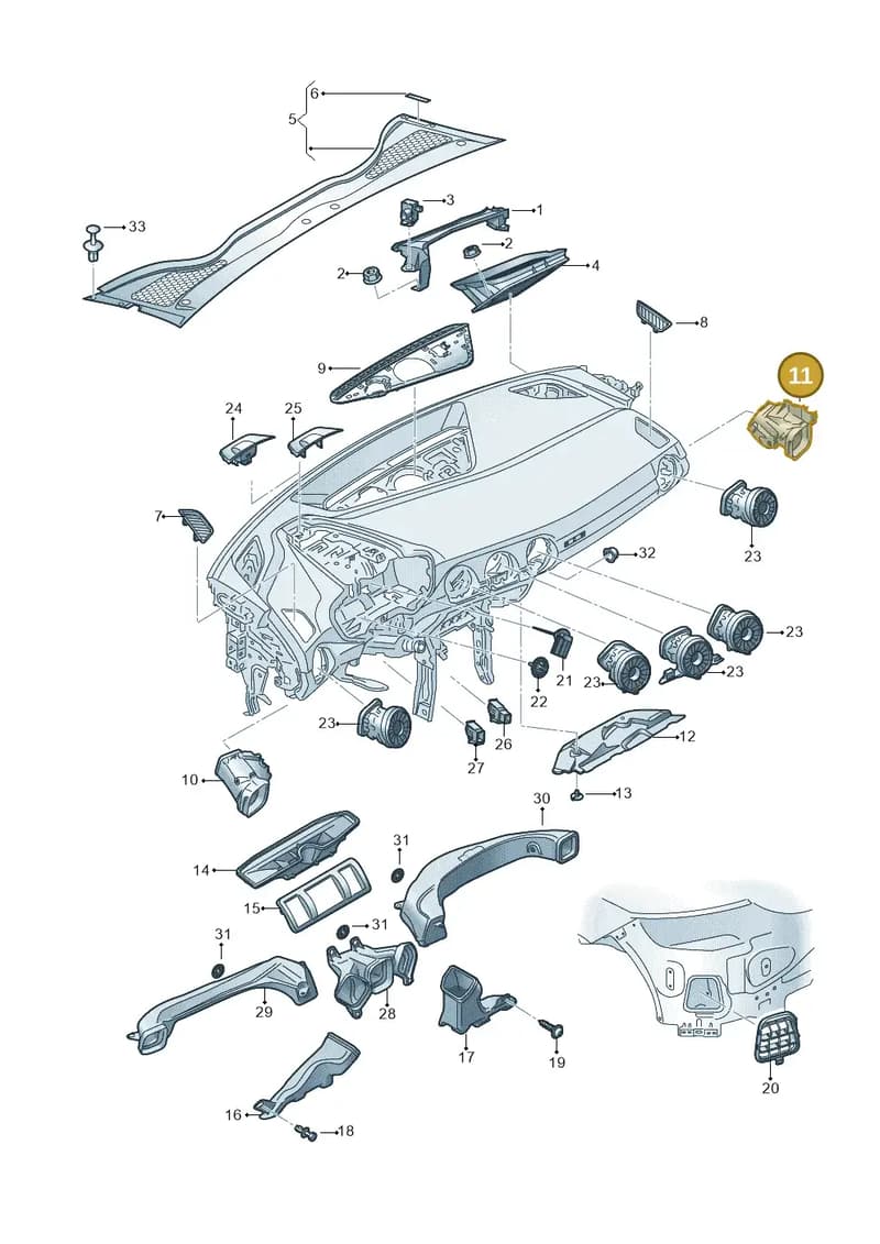 8S2819353 — Audi TT RS (2016-2023) diagram 850819300, position 11