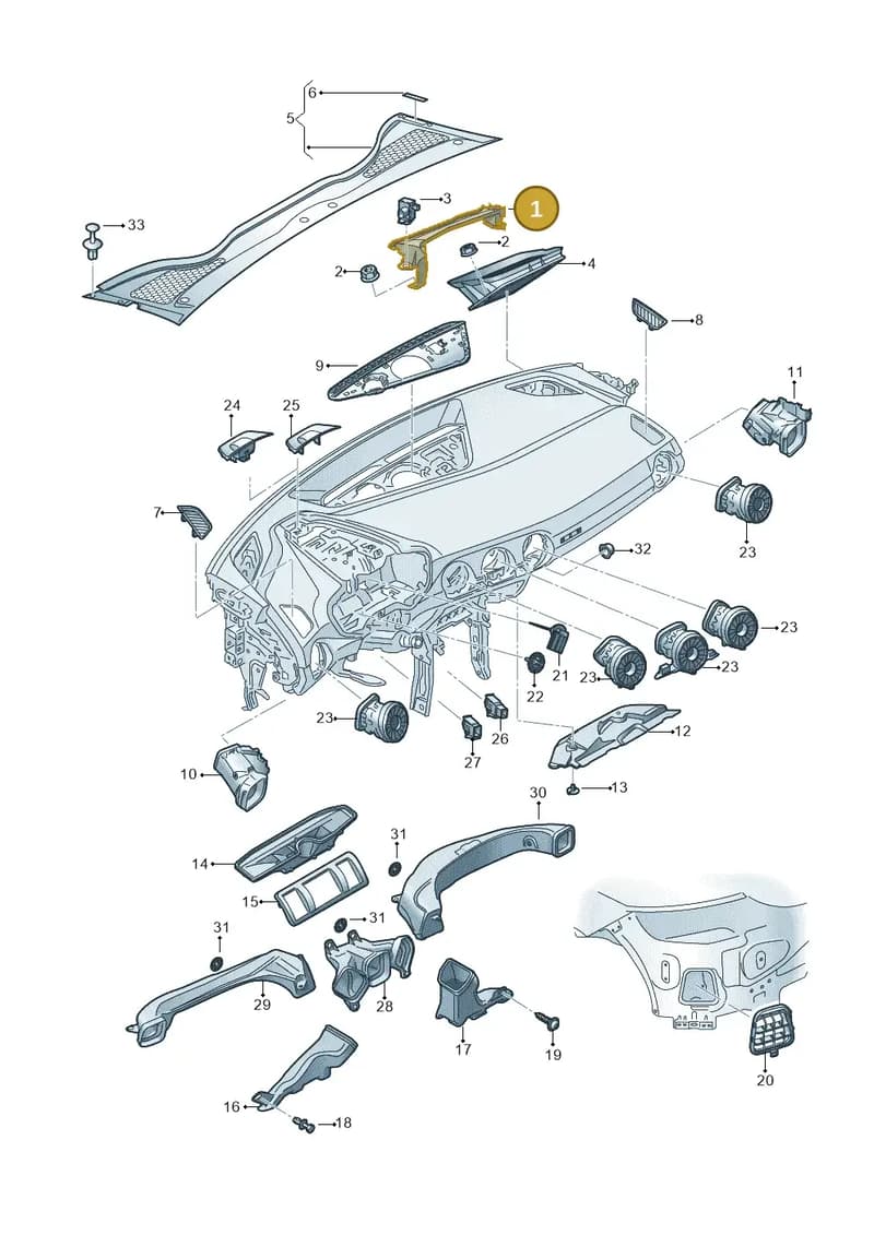 8S2819979 — Audi TT RS (2016-2023) diagram 850819300, position 1