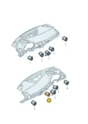 8S2820951SXI Audi Vent (Soul Black/High Gloss SXI)