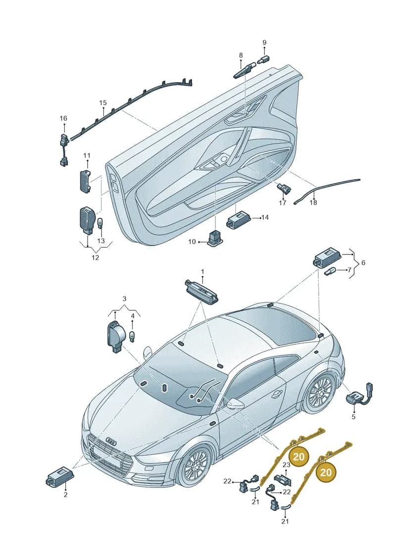 8S2947169 — Audi TT RS (2016-2023) diagram 850947100, position 20