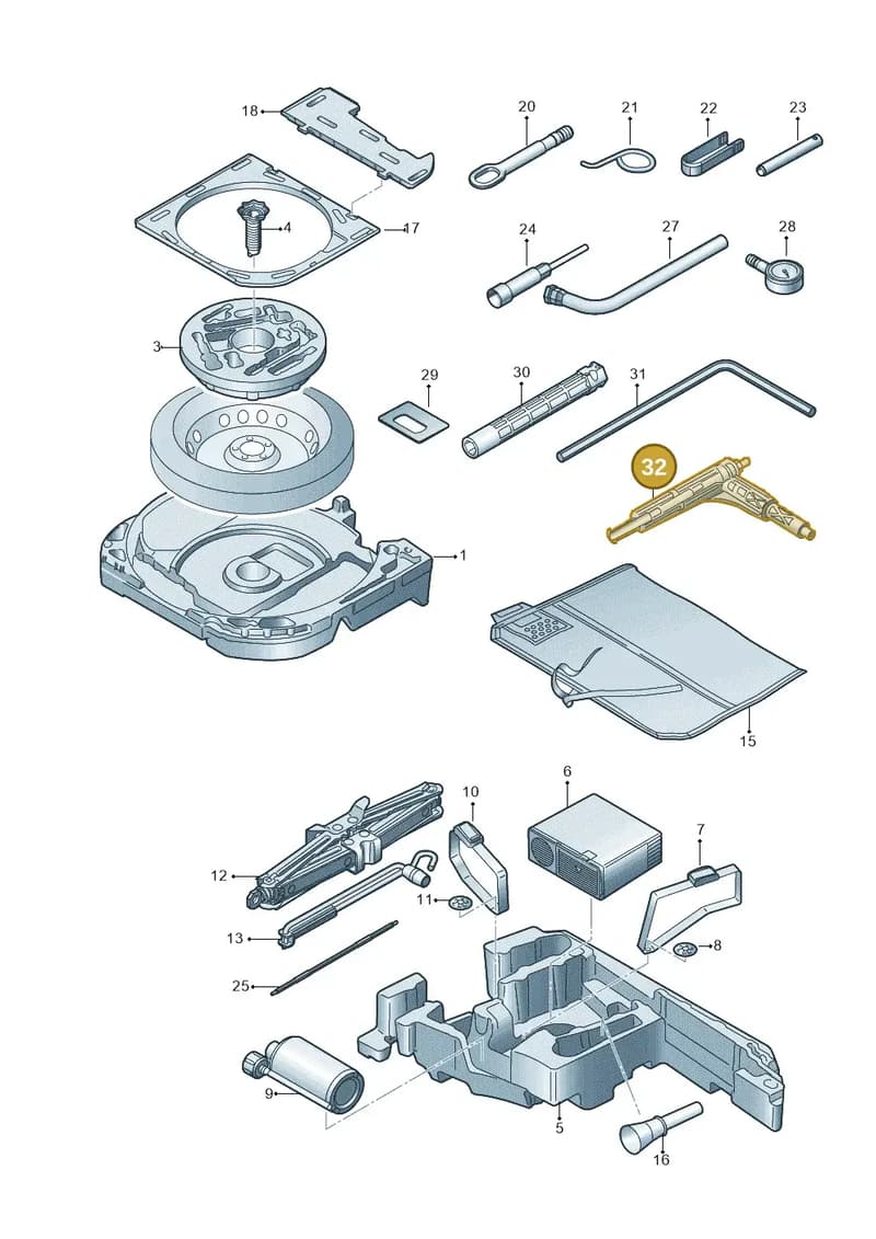 8S7011229 — Audi TTS (2014-2023) diagram 850011100, position 32
