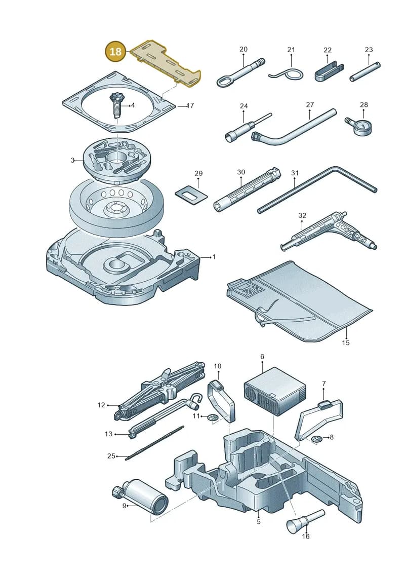 8S7012127A — Audi TTS (2014-2023) diagram 850011100, position 18