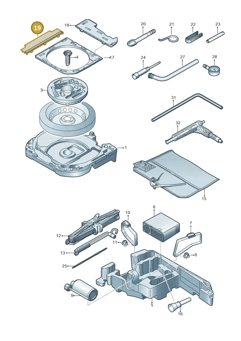 8S7012127A — Audi TT RS (2016-2023) diagram 898011100, position 19