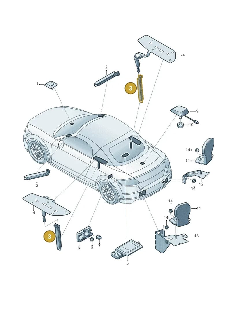 8S7035225G — Audi TT RS (2016-2023) diagram 850035150, position 3