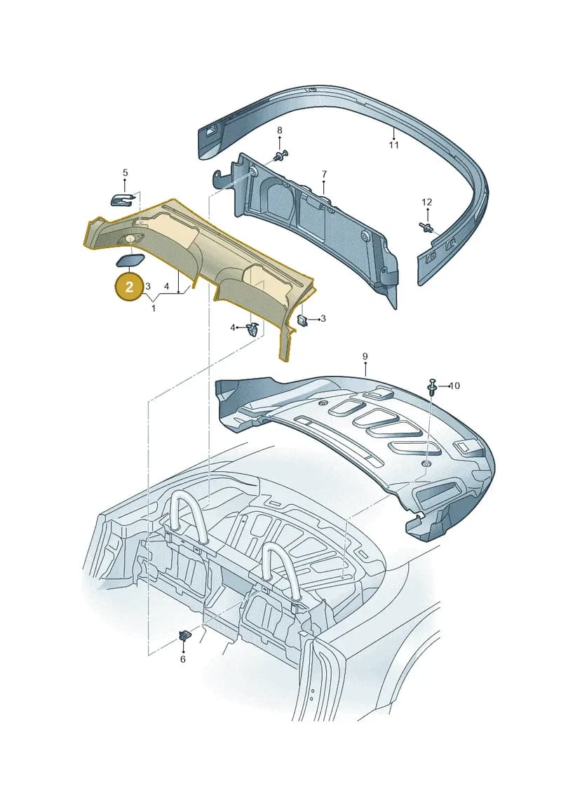 8S70354094PK — Audi TT RS (2016-2023) diagram 850863700, position 2