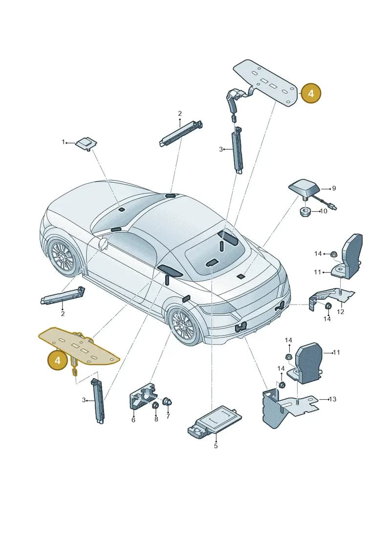8S7035510 — Audi TT RS (2016-2023) diagram 850035150, position 4