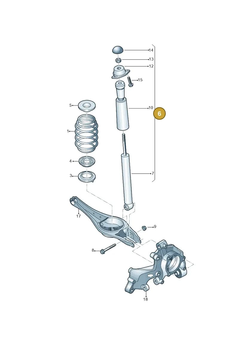 8S7512011H — Audi TT RS (2016-2023) diagram 898511000, position 6