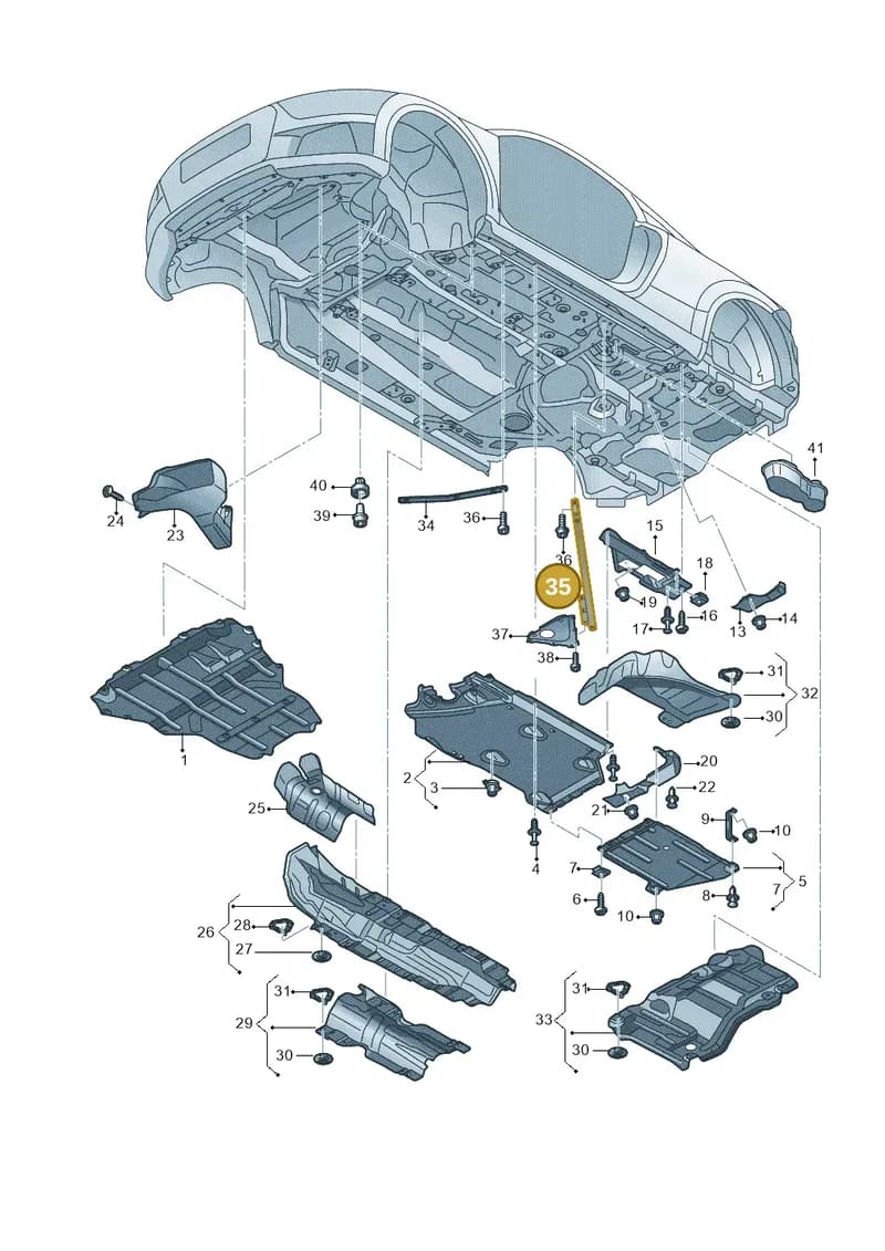 8S7806493A — Audi TTS (2014-2023) diagram 850825100, position 35